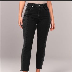 Abercrombie Curve Love Mom Jeans Black Size 27/4